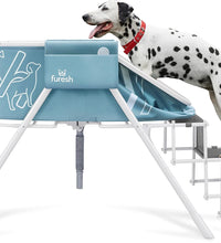 Big Dipper Dog Bath Tub with Stairs, Elevated Portable Foldable Wash Station with Steps for Bathing, Shower and Grooming, Indoor, Outdoor, for Medium to Large Size Dogs