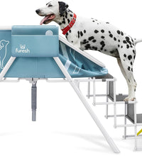 Big Dipper Dog Bath Tub with Stairs, Elevated Portable Foldable Wash Station with Steps for Bathing, Shower and Grooming, Indoor, Outdoor, for Medium to Large Size Dogs