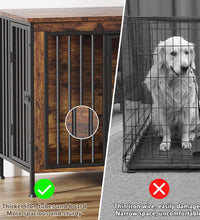 78 Inch Dog Crate Furniture for 2 Dogs, Extra Large Double Dog Cage Large Breed, XXL Thick Wooden Dog Crate TV Stand, Sturdy Dog Kennel with Divider