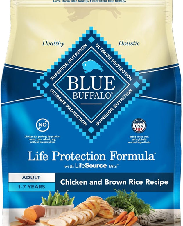 Life Protection Formula Adult Dry Dog Food, Helps Build and Maintain Strong Muscles, Made with Natural Ingredients, Chicken & Brown Rice Recipe, 30-Lb. Bag