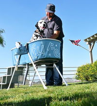 Big Dipper Dog Bath Tub with Stairs, Elevated Portable Foldable Wash Station with Steps for Bathing, Shower and Grooming, Indoor, Outdoor, for Medium to Large Size Dogs
